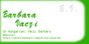 barbara vaczi business card