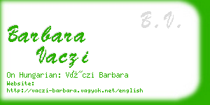 barbara vaczi business card